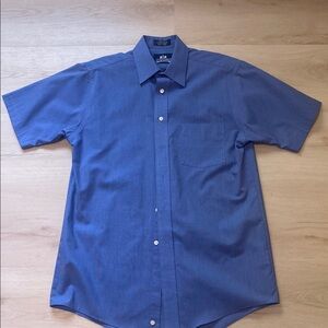 Stafford Blue Casual Button Down Shirt